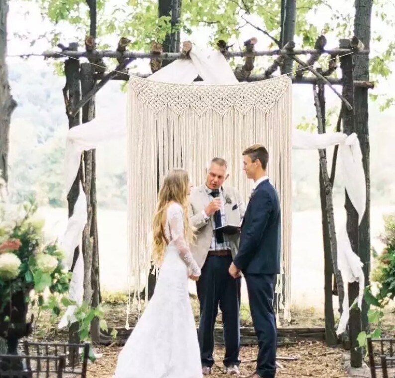Macrame Wall Hanging Wedding Arch Decor Bohemian Wedding Etsy
