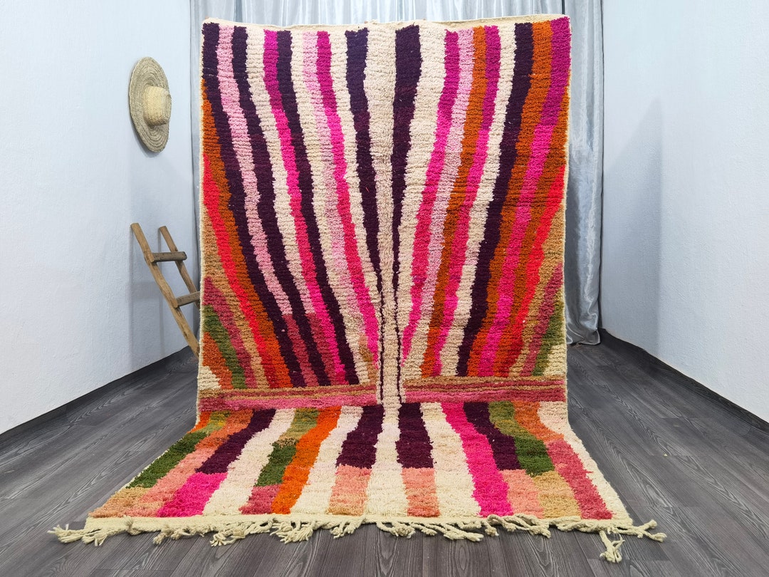 Moroccan Handmade Rug Pink Wool Rug Popular Rug İconic Etsy