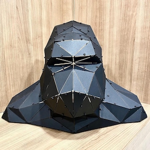 Gorilla Bust - 3D Metal Bust - Gorilla Head Statue - Gorilla Sculpture - Metal Bust Design- Living Room Decor