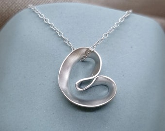 KARDIA Open Heart Sterling Silver Necklace - Handmade