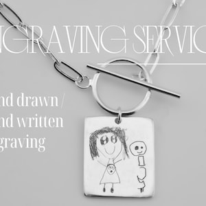Gravureservice - Handgetekende afbeelding of handgeschreven bericht
