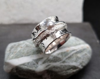 ANDRINA Spinner Ring - Sterling Silver - Handmade