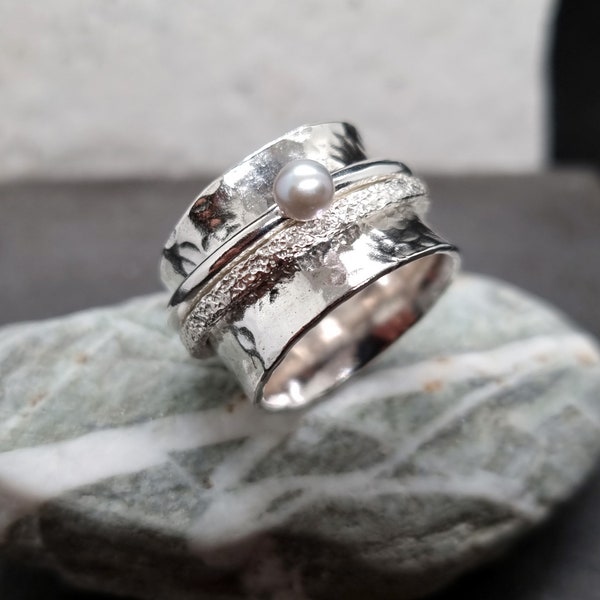 ANDRINA Spinner Ring - Sterling Silver - Handmade