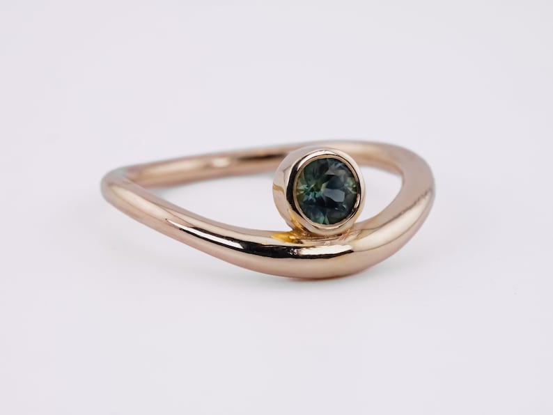 HERA Ring 9k Gold & Australian Sapphire Custom Made image 3