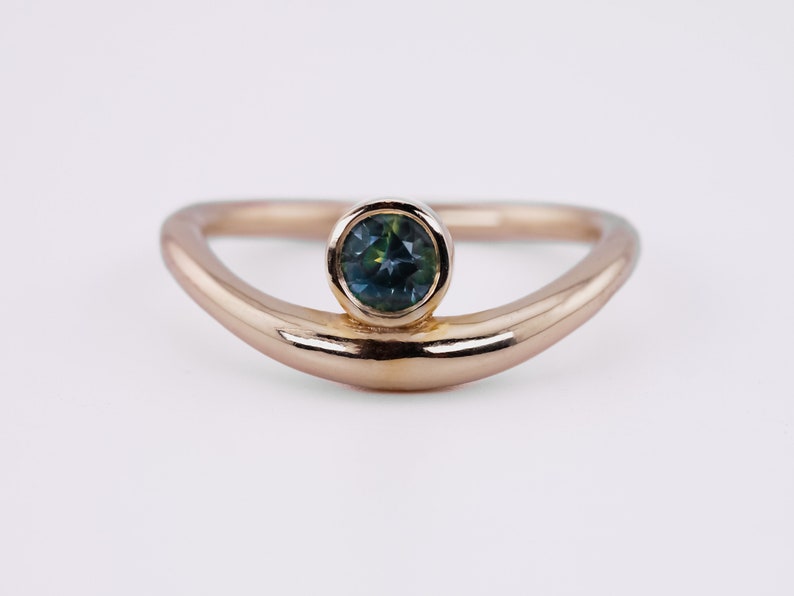 HERA Ring 9k Gold & Australian Sapphire Custom Made image 2