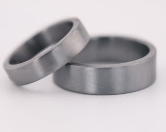 TANTALUM Flat Profile Ring - Handmade