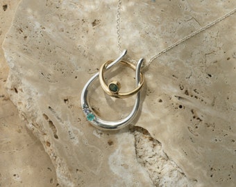 MEDEA III Ring Holder Necklace - Sterling Silver - Custom Made