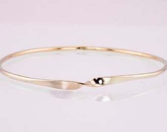 Hybrid MOBIUS Bangle - 9K Gold - Handmade