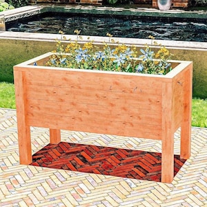 DIY verhoogde tuin plantenbak plannen, buiten plantenbak plannen, entree plantenbak plannen, eenvoudig te bouwen, pdf direct download