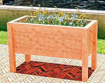 DIY Raised Garden Planter Box Plans, Outdoor Planter Box Plans, Entryway Planter Box Plans, Easy Build, PDF Instant Download