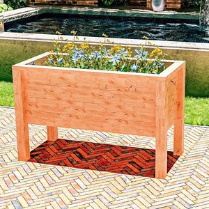 DIY Raised Garden Planter Box Plans, Outdoor Planter Box Plans, Entryway Planter Box Plans, Easy Build, PDF Instant Download