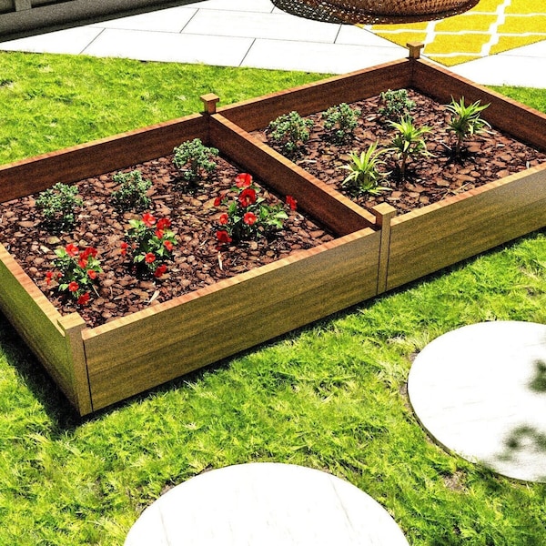 DIY Raised Garden Bed Plans, Planter Bed Build Plans, Herb Flower Bed Plans, Step by Step Instructions, Pdf INSTANT DOWNLOAD