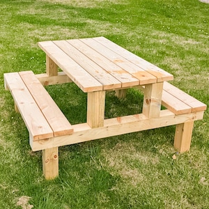 DIY Picnic Table Build Plans, Garden Table Plans, Easy to Build, PDF File Instant Download
