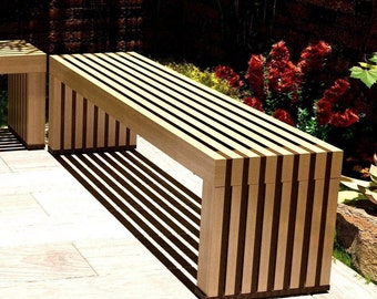 DIY Modern Bench Build PLANS, Outdoor Patio Bench Plans, Easy to Build, PDF File Instant Download