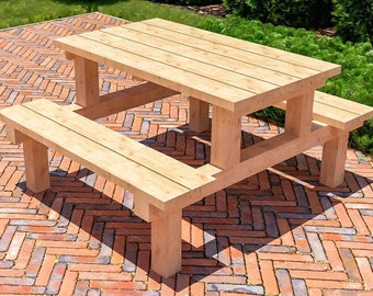 DIY Picnic Table Build Plans, Garden Table Plans, Easy to Build, PDF File Instant Download