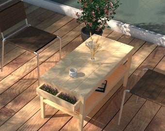 DIY Outdoor Coffee Table Build Plans: Modern Table Project (PDF Digital Download)