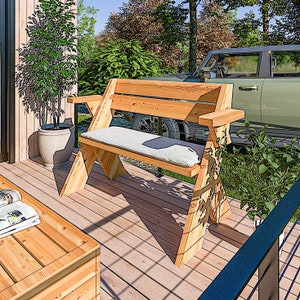 Leopold Bench Plans: DIY Outdoor Furniture Woodworking Project (PDF File)