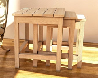 DIY Nesting Side Table Set Plans, End Table Set Plans, Couch Table Plans, Easy to Build, PDF File Instant Download