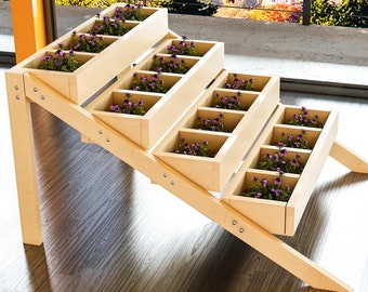 DIY 4-Tier Raised Planter Box Plans: Easy Woodworking Build Project (PDF Download)