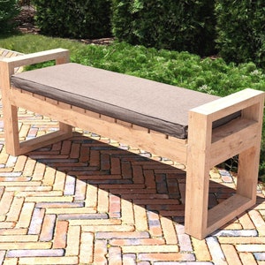 DIY Patio Simple Bench Plans, Outdoor Seating Bench Plans, Garden Bench Plans, Modern Bench Plans, Easy Build, PDF File Instant Download