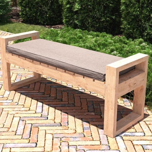 DIY Patio Simple Bench Plans, Outdoor Seating Bench Plans, Garden Bench Plans, Modern Bench Plans, Easy Build, PDF File Instant Download