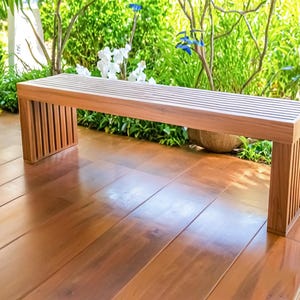 DIY Modern Bench Build PLANS, Outdoor Patio Bench Plans, Easy to Build, PDF File Instant Download