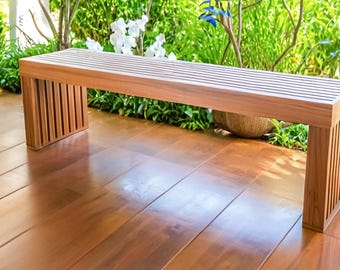DIY Modern Bench Build PLANS, Outdoor Patio Bench Plans, Easy to Build, PDF File Instant Download