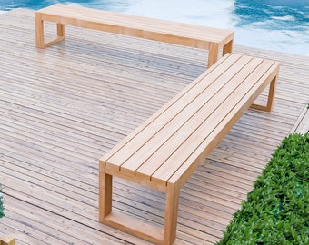DIY Patio Simple Bench PLANS, Outdoor Bench Plans, Easy to Build, All 2x4, PDF File Instant Download