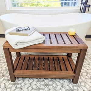 DIY Teak Shower Bench Plans: Easy Build Wood Spa Furniture (PDF Digital Download)