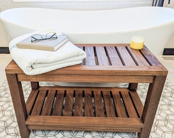 DIY Teak Shower Bench Plans: Easy Build Wood Spa Furniture (PDF Digital Download)