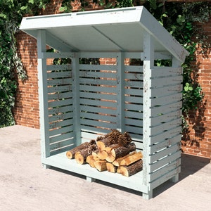 Planos de cobertizo para leña: Proyecto de carpintería para jardín al aire libre (Descarga PDF)