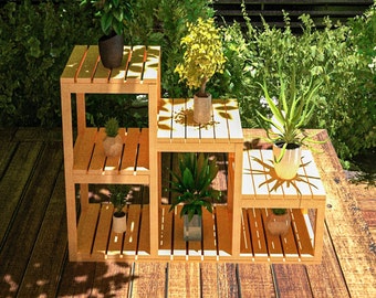 DIY 3-Tier Plant Stand Plans: Easy Build Flower Rack (PDF File)