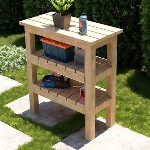 DIY Outdoor Garden Bench Build Plans: Storage Bench Project (PDF Digital Download)