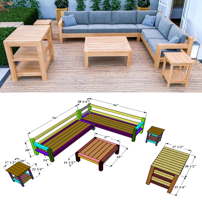 10 best-selling DIY woodworking build plans bundle with sectional sofa set, outdoor sofa set, picnic table, planter box, Leopold bench, floating nightstand, and Adirondack chair plans. Beginner-friendly and pro-approved step-by-step guides for outdoor and indoor furniture. Perfect for garden, patio, and home woodworking projects. Instant digital download for workshop builders.