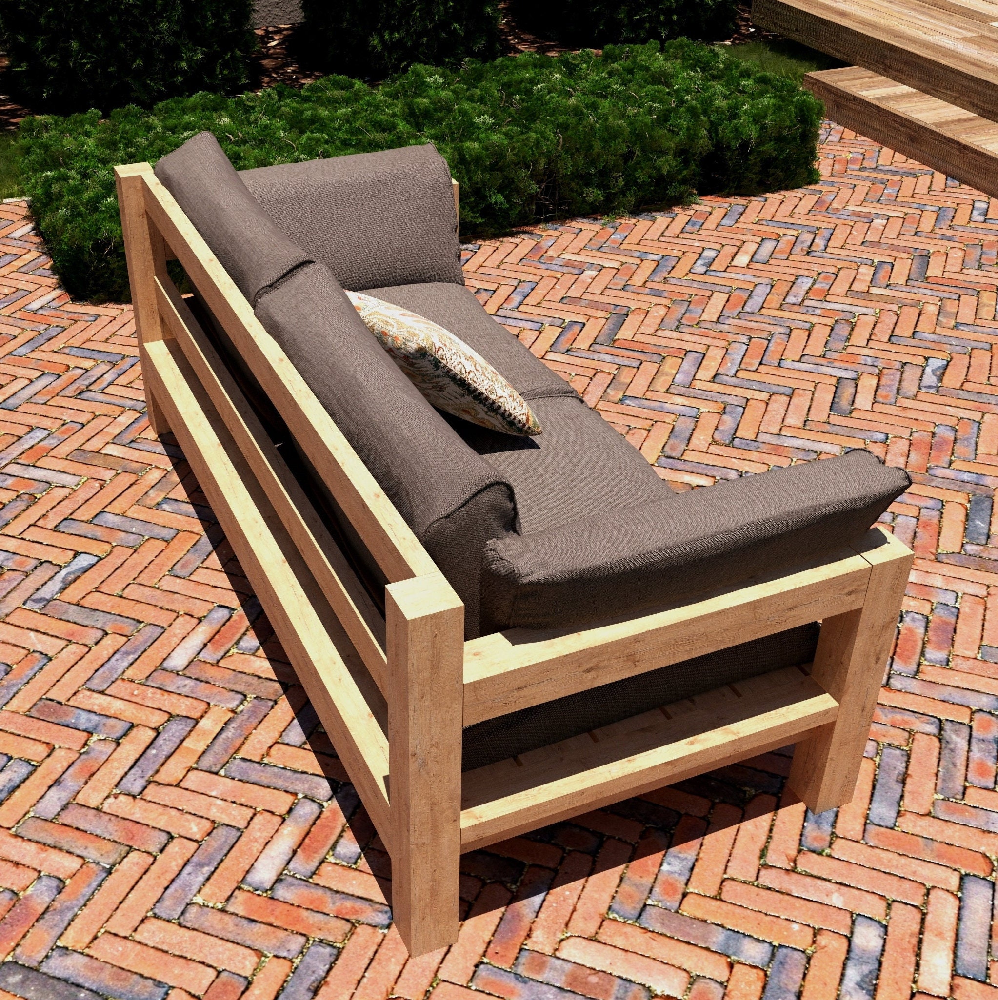 DIY Patio Sofa Plans Outdoor Sofa Plans Patio Bench Plans Etsy