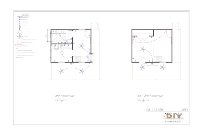 Modern tiny house plans with loft and spacious covered porches, perfect for small living enthusiasts. This 16x20 tiny home floor plan includes a functional 2-bedroom, 1-Bath, 1-Kitchen, open living space, and outdoor deck areas for relaxing. Ideal for anyone searching for small cabin designs, affordable housing solutions, or minimalist living ideas. Downloadable PDF building plans for easy construction.