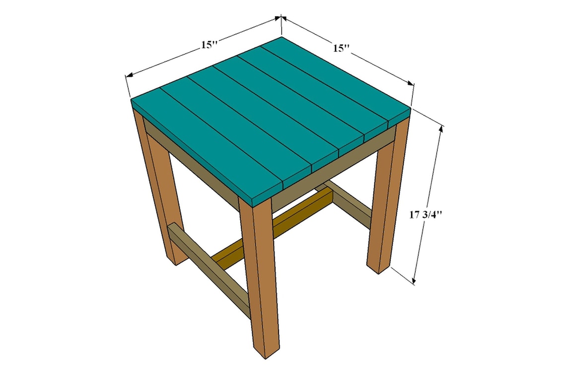 DIY Outdoor Stool Build Plans Garden Stool Plans PDF File Etsy