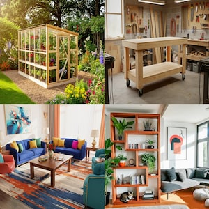 Discover a complete 40-plan DIY woodworking set for interior and exterior furniture. Includes printable construction blueprints for outdoor dining tables, picnic benches, Adirondack chairs, planter boxes, sectional sofa and sofa sets, garage storage shelves, and custom wood shelving. Perfect DIY woodworker resource offering step-by-step instructions, materials list, and cut diagrams. Great for backyard projects, home upgrades, furniture building, woodworking plans bundle. Instant PDF download.