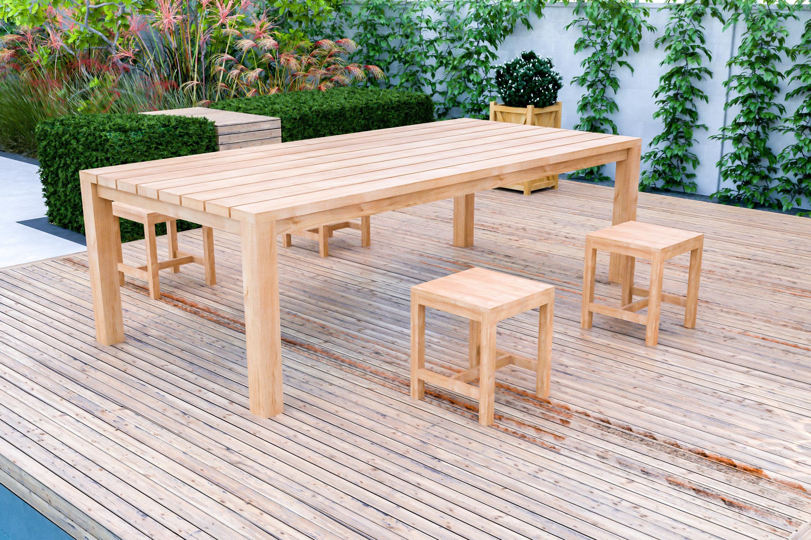 DIY Patio Picnic Table Plans Garden Table Plans Outdoor Dining Table Plans With Bench or Stool Easy Build PDF Instant Download Etsy