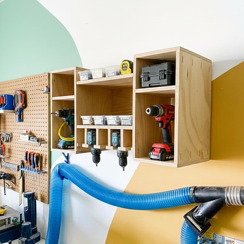 Wall Mounted Tool Organizer DIY Plans: Woodworking Garage Storage (PDF ...