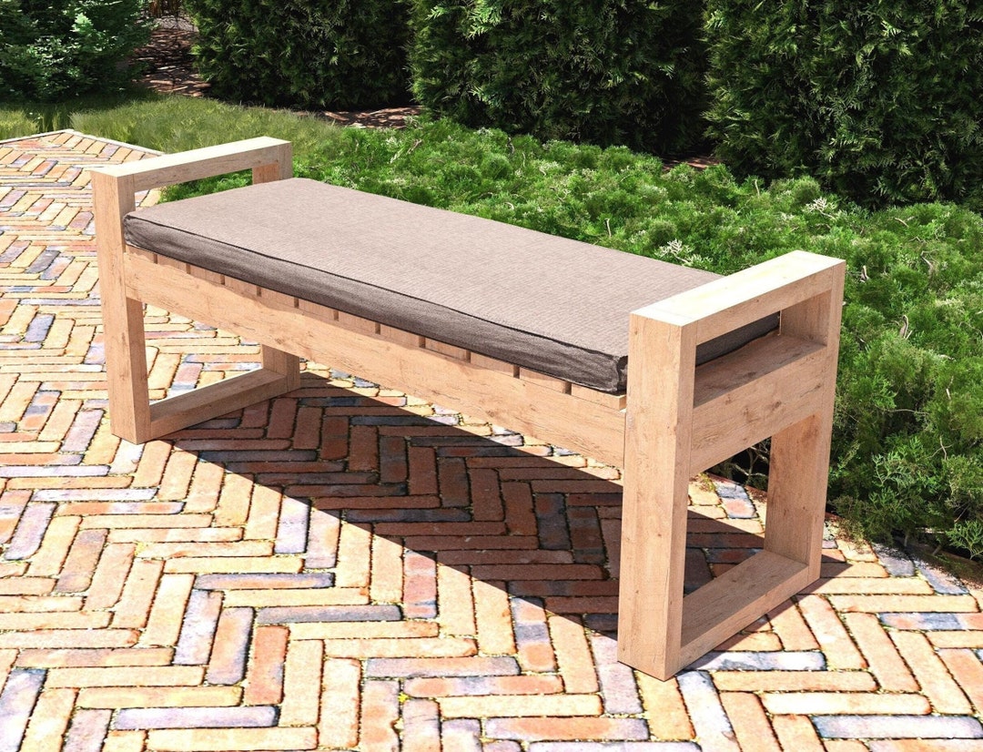 Buy DIY Modern Outdoor Bench Plans: Easy Build Patio Seating (PDF File)  Online in India