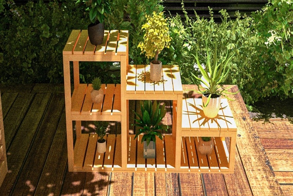 DIY 3-tier Plant Stand Plans: Easy Build Flower Rack (PDF File) - Etsy