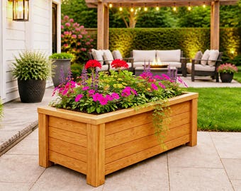 DIY Raised Garden Planter Box Plans: Easy Woodworking Build Project (PDF Download)