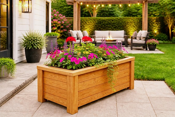 DIY Raised Garden Planter Box Plans: Easy Woodworking Build Project (PDF Download)