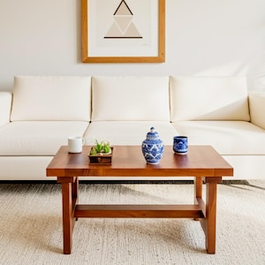 Here is a coffee table built entirely from 2x4 lumber. DIY Farmhouse Coffee Table build plans featuring a rustic wood design, perfect for living rooms, family spaces, or home decor updates. This step-by-step woodworking guide helps DIY enthusiasts and beginner woodworkers create a sturdy, stylish coffee table for any farmhouse or modern space. Showcase your craftsmanship with this handmade furniture project.
The overall dimensions this rustic coffee table:
H 16.5 inch, D 21 inch, W 35.5 inch