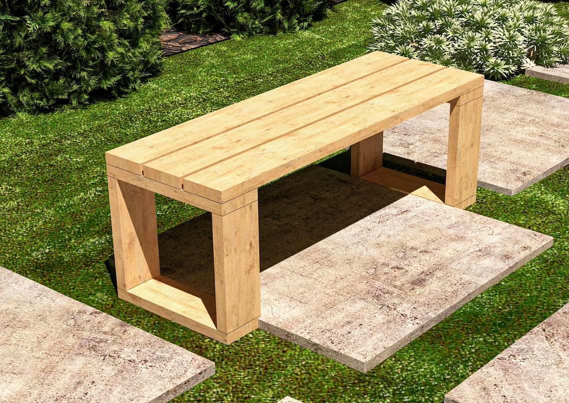 DIY Patio Simple Bench PLANS Outdoor Seating Bench Plans Etsy UK