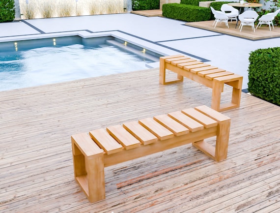 DIY 2x6 Outdoor Bench w/ Back Plans » Free Plans