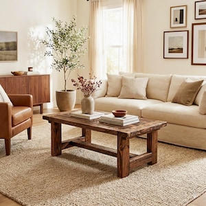 Here is a coffee table built entirely from 2x4 lumber. DIY Farmhouse Coffee Table build plans featuring a rustic wood design, perfect for living rooms, family spaces, or home decor updates. This step-by-step woodworking guide helps DIY enthusiasts and beginner woodworkers create a sturdy, stylish coffee table for any farmhouse or modern space. Showcase your craftsmanship with this handmade furniture project.
The overall dimensions this rustic coffee table:
H 16.5 inch, D 21 inch, W 35.5 inch