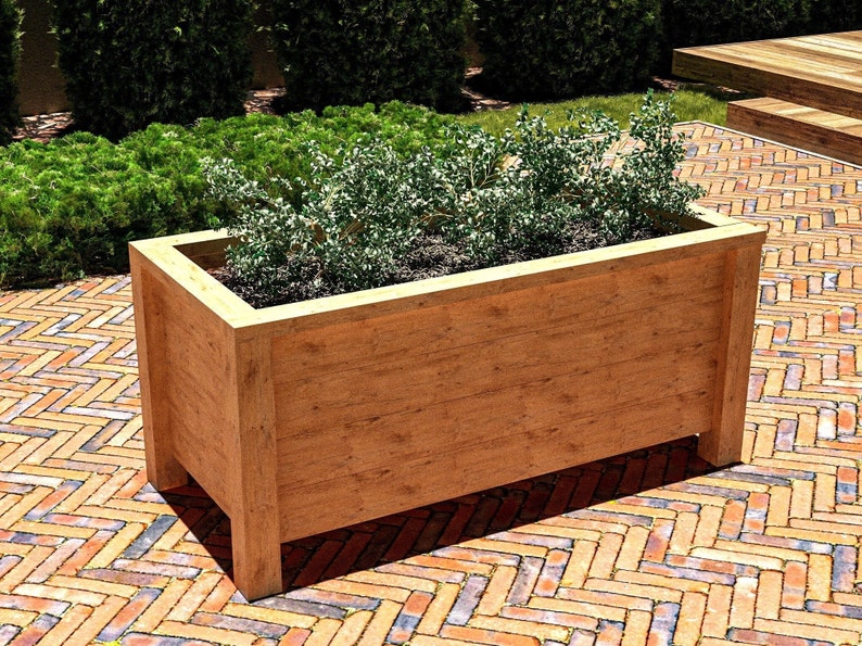 DIY Raised Planter Box Plans Garden Planter Plans Pdf Etsy