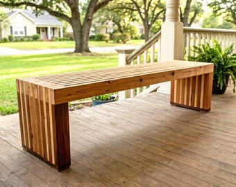 DIY Modern Outdoor Bench Build Plans: Easy Woodworking Build Project (PDF Download)